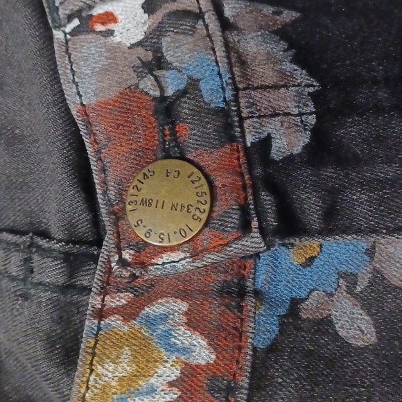 Current/Elliott The Stiletto Skinny Jeans in in Black Wildflower- Sz. 26 - Picture 8 of 12
